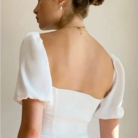 Wilfred White Novella Shortsleeve Blouse - Picture 2 of 6